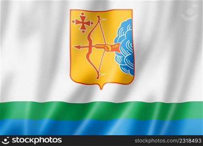 Kirov state - Oblast -  flag, Russia waving banner collection. 3D illustration. Kirov state - Oblast -  flag, Russia