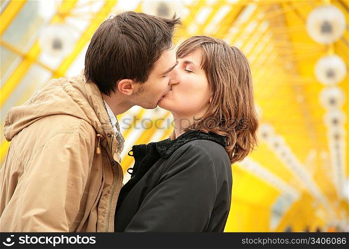 kissing couple
