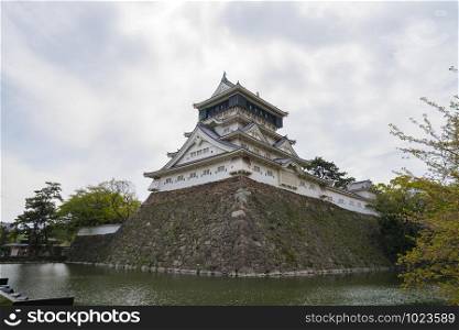 Kitakyushu, Japan - April 17, 2019: Kokura Castle landmark in Kitakyushu, Japan.