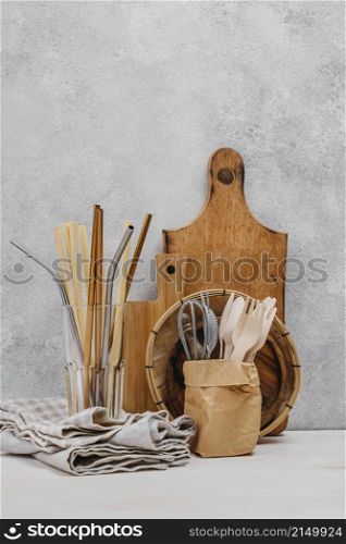 kitchen cloth wooden objects