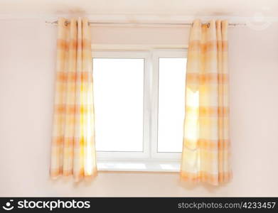 Kitchen curtain with a copy-space in the middle