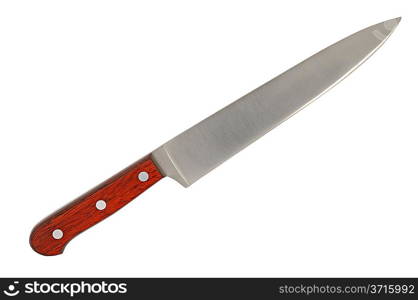 Kitchen knife on the white background