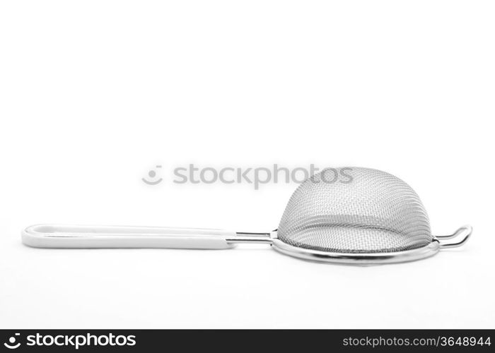 Kitchen sieve utensil equipment isolated on white