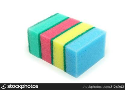kitchen sponges isolated on a white background