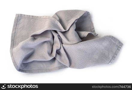 Kitchen towel isolated on white background. Tablecloth