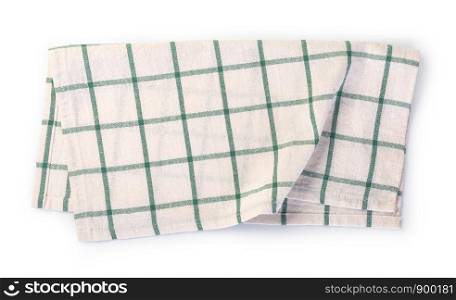 Kitchen towel isolated on white background. Tablecloth
