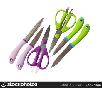 Kitchen utensils. Isolated