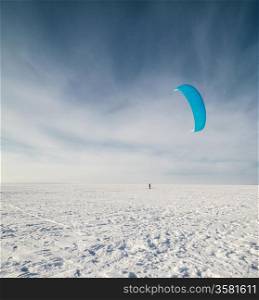 Kiteboarding or snow kite