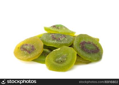 kiwi dried fruit isolated on white background