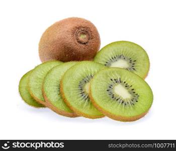 Kiwi fruit isolated on white