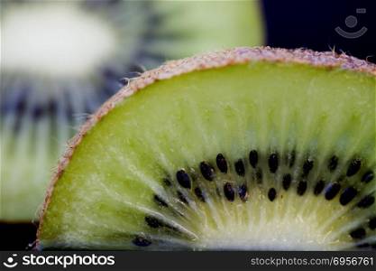 Kiwi Fruit Macro studio shot close up green