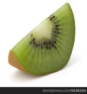 Kiwi fruit slice isolated on white background cutout
