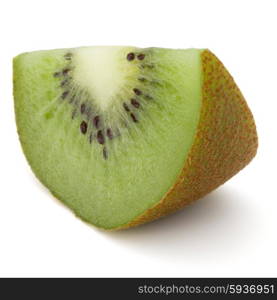 Kiwi fruit slice isolated on white background cutout