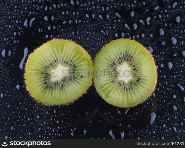 Kiwi on a dark background