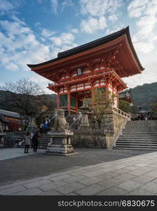 Kiyomizu-dera Temple Gate in Kyoto, Japan