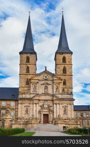 Kloster Michelsberg (Michaelsberg) in Bamburg, Germany with blue sky &#xA;