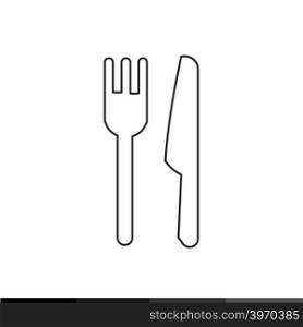 Knife And Fork Icon Illustration design