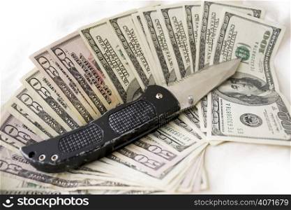 Knife and money