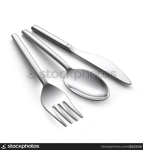 Knife Fork Spoon Serving Studio shot.. Knife. Fork. Spoon