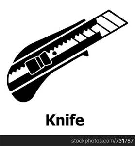 Knife icon. Simple illustration of knife vector icon for web. Knife icon, simple black style