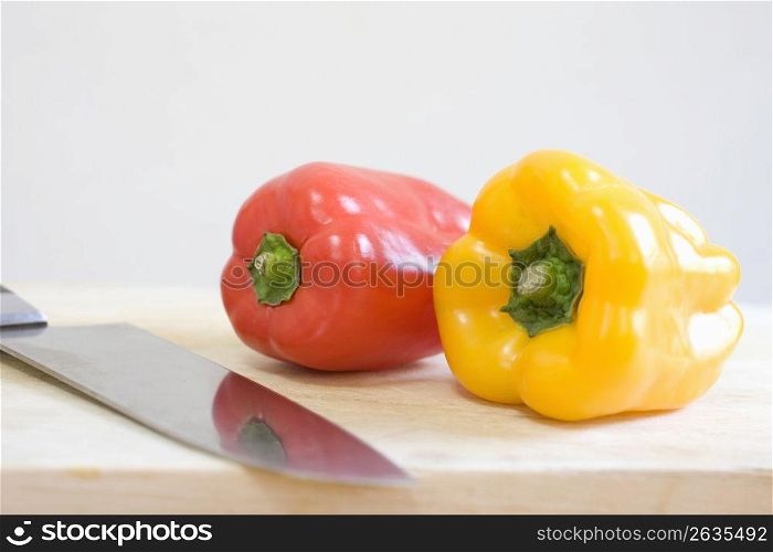 knife next to a vegetable