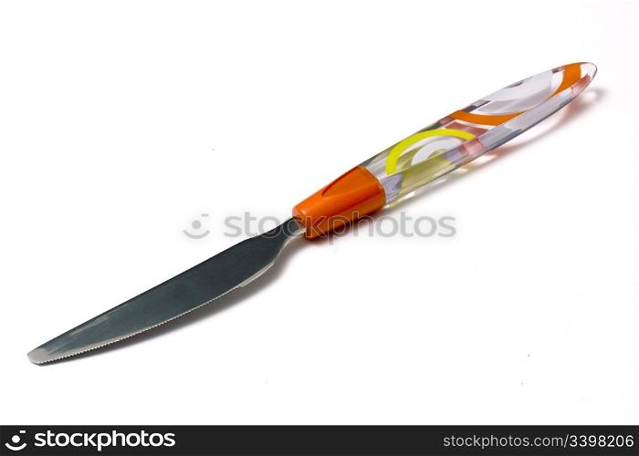 Knife on white background