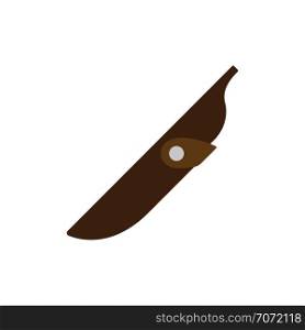 Knife scabbard icon. Flat color design. Vector illustration.