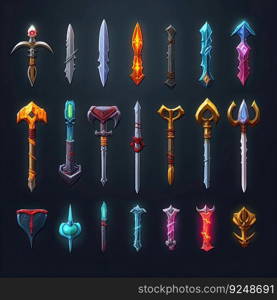 knight sword weapon game ai generated. war steel, ancient warrior, knife fight knight sword weapon game illustration. knight sword weapon game ai generated