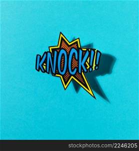 knock word pop art explosion background