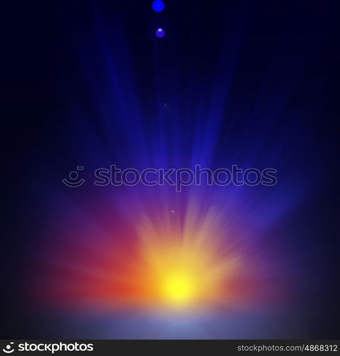 Knoll light. Background image with light beams and rays