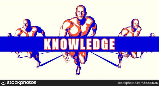 Knowledge as a Competition Concept Illustration Art. Knowledge