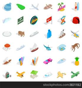 Knowledge icons set. Isometric style of 36 knowledge vector icons for web isolated on white background. Knowledge icons set, isometric style
