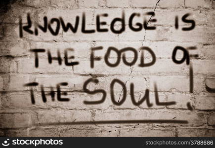 Knowledge Is The Food Of The Soul Concept