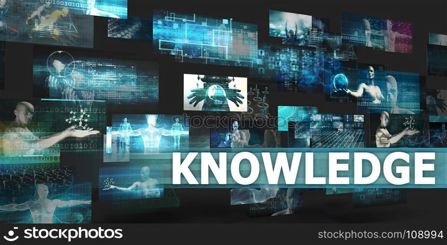 Knowledge Presentation Background with Technology Abstract Art. Knowledge