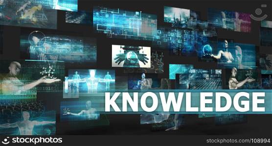 Knowledge Presentation Background with Technology Abstract Art. Knowledge