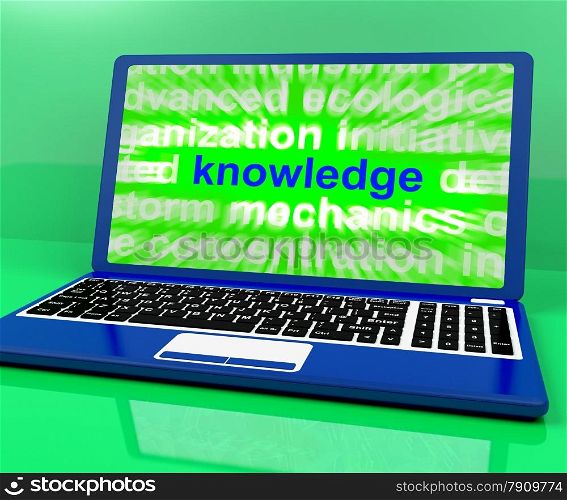 Knowledge Word On Laptop Showing Wisdom And Learning. Knowledge Word On Laptop Shows Wisdom And Learning
