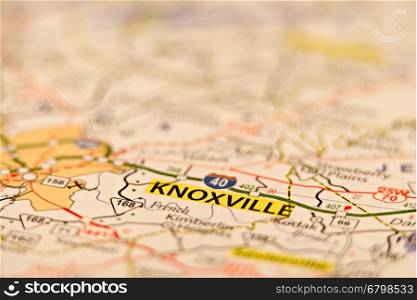 knoxville tn usa area map
