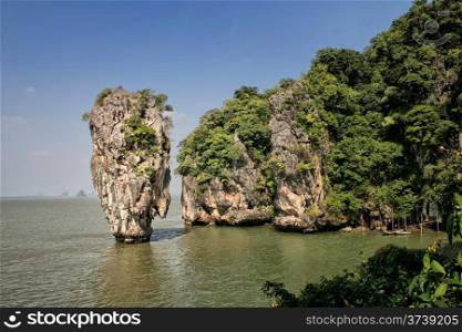 Ko Tapu island in Phang Nga Bay, Thailand. James Bond island from the The Man with the Golden Gun