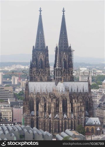 Koelner Dom Hohe Domkirche Sankt Petrus (meaning St Peter Cathedral) gothic church in Koeln, Germany. St Peter Cathedral in Koeln