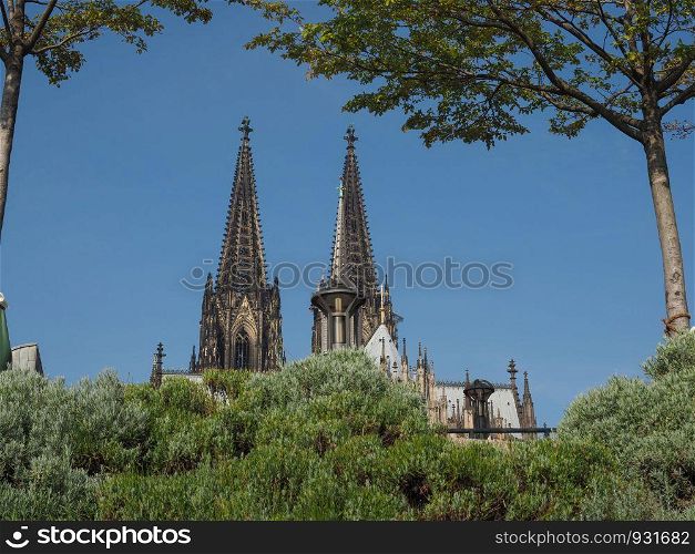 Koelner Dom Hohe Domkirche Sankt Petrus (meaning St Peter Cathedral) gothic church in Koeln, Germany. St Peter Cathedral in Koeln