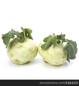 Kohlrabi tuber isolated on white background cutout