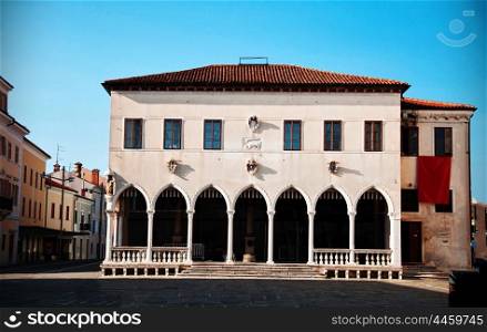 Koper city slovenia Loggia Palace landmark architecture