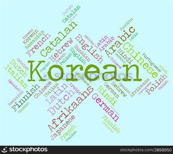 Korean Language Representing Communication Translator And Speech