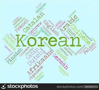 Korean Language Representing Communication Translator And Speech