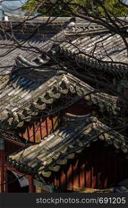 Korean traditional old rooftops