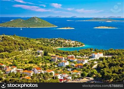 Kornati islands national park view from Drage village, Dalmatia, Croatia