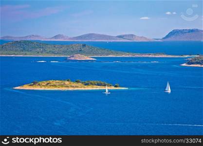 Kornati national park archipelago view, sailing deatination in Croatia
