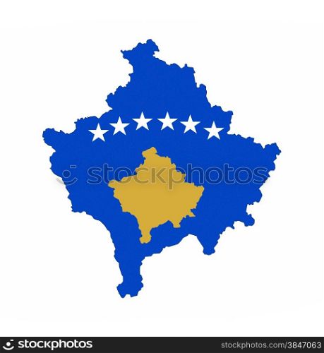 kosovo country flag map shape national symbol