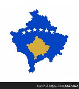kosovo country flag map shape national symbol