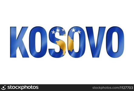 kosovo flag text font. nation symbol background. kosovo flag text font